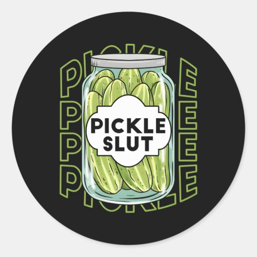 Pickle Slu Pickles Canning Food Pickle Runder Aufkleber (Vorderseite)