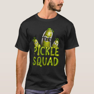 Pickle Squad Coole Gurken Charaktere Cartoon Gemüs T-Shirt