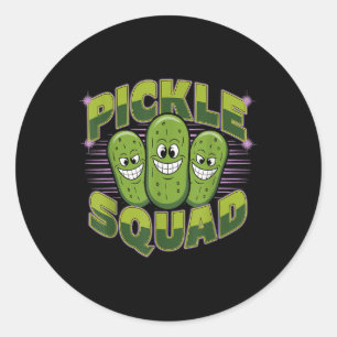 Pickle Squad Dill Team Runder Aufkleber