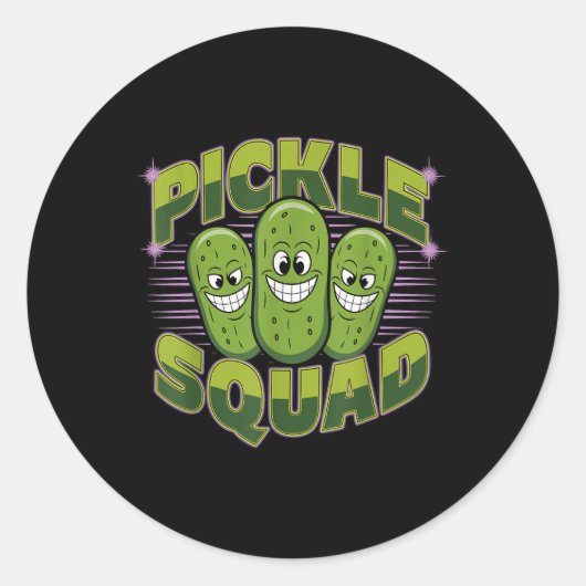 Pickle Squad Dill Team Runder Aufkleber (Vorderseite)