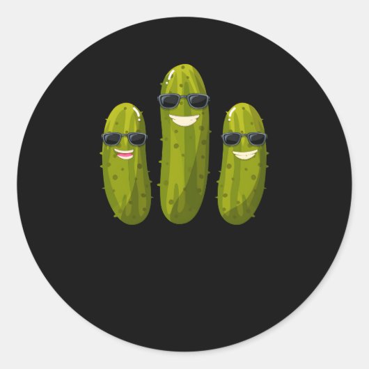 Pickle Squad Vegan Dill Pickle Squad Runder Aufkleber (Vorderseite)