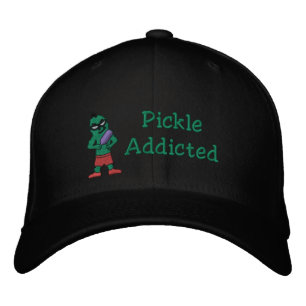 Pickle süchtig bestickter Hut. Bestickte Baseballkappe
