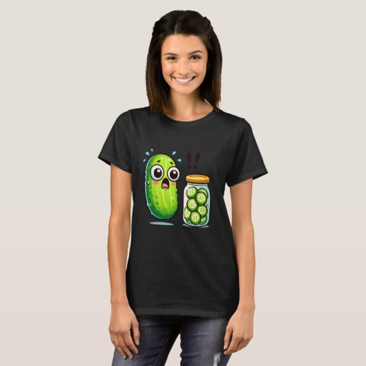 Pickle Surprise a Cucumber and a Jar of Sliced Pic T-Shirt (Vorne ganz)