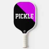 PICKLE Tropisch Pink Schwarzer Farbblock Pickleball Schläger (Vorderseite)