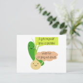 Pickle und ZwiebelSpaß Postkarte (Stehend Vorderseite)