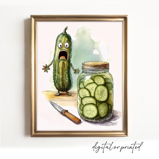 Pickle Wall Art Kitchen Decke erschüttert Pickle g Poster