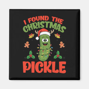 Pickle Weihnachtsmannmütze Xmas Lights - Ich fand  Magnet