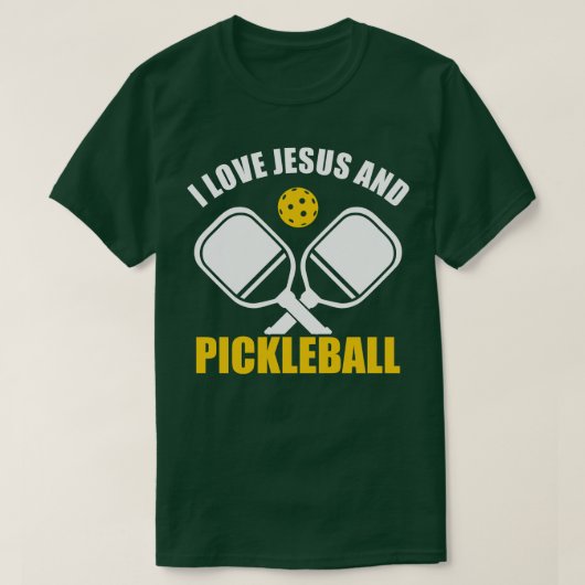 PicklebalI Liebe Jesus und Pickleball Zitat Christ T-Shirt (Design vorne)