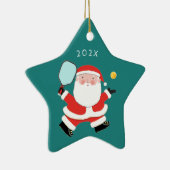 Pickleball 2022 Weihnachtsgeschenk Keramik Ornament (Rechts)