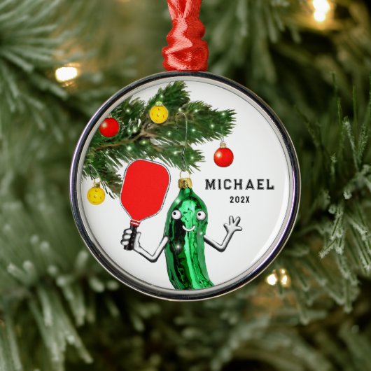 Pickleball 2024 ornament aus metall (Baum)