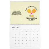 PICKLEBALL 2025 jedes Jahr Kalender (Mär 2027)