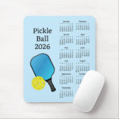 Pickleball 2026 Calendar Mousepad (Mit Mouse)
