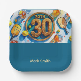 Pickleball 30. Geburtstag Party Pappteller