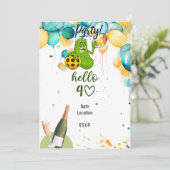 Pickleball 40. Geburtstag Save the Date Einladung (Stehend Vorderseite)