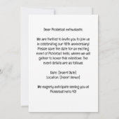 Pickleball 40. Geburtstag Save the Date Einladung (Rückseite)