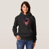 Pickleball 4th Of July USA American Flag Funny Hoodie (Vorne ganz)