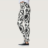Pickleball Abstrakt Paddle Court Leggings (Links)