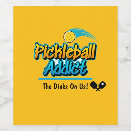 Pickleball Addict: Die Dinks auf uns! Weinetikett (Einzelnes Label)