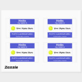 Pickleball Addicts Anonyme Namensmarke Rechteckiger Aufkleber (Blatt)