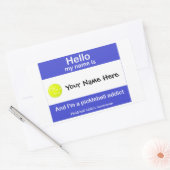 Pickleball Addicts Anonyme Namensmarke Rechteckiger Aufkleber (Umschlag)