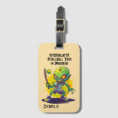 Pickleball Alien Gepäckanhänger (Vorderseite Vertikal)