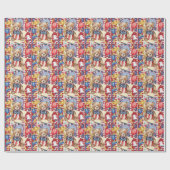 Pickleball American Design für den 4. Juli Geschenkpapier (Flach)