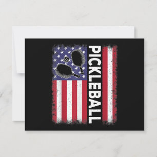 Pickleball American Flag Funny Pickleball Lover Vi Feiertagskarte