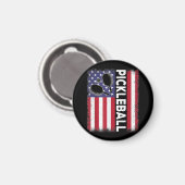 Pickleball American Flag Funny Pickleball Lover Vi Magnet (Vorderseite/Rückseite)