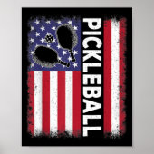 Pickleball American Flag Funny Pickleball Lover Vi Poster (Vorne)
