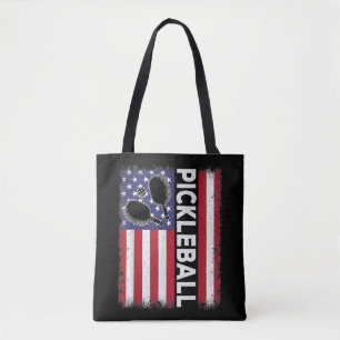 Pickleball American Flag Funny Pickleball Lover Vi Tasche