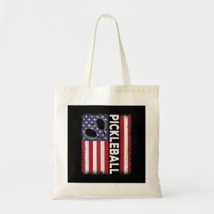 Pickleball American Flag Funny Pickleball Lover Vi Tragetasche