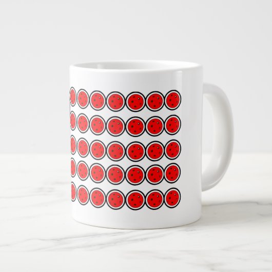 Pickleball American Flag Independence Day Jumbo-Tasse (Vorderseite Rechts)