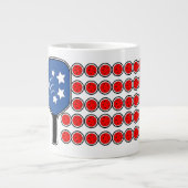 Pickleball American Flag Independence Day Jumbo-Tasse (Vorderseite)