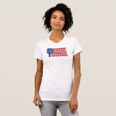 Pickleball American Flag Independence Day T-Shirt (Vorne ganz)