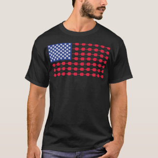 Pickleball American Flag Patriotic 4. Juli 794 T-Shirt