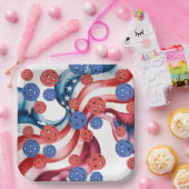 Pickleball American themed for 4th July Pappteller (Party)