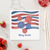 Pickleball American themed for 4th July Serviette (Beispiel)