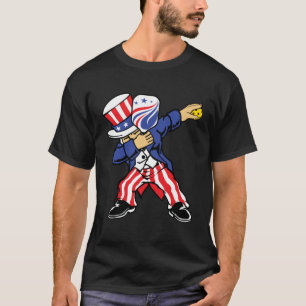 Pickleball-Amerikanische Flagge 4. Juli Onkel Sam T-Shirt