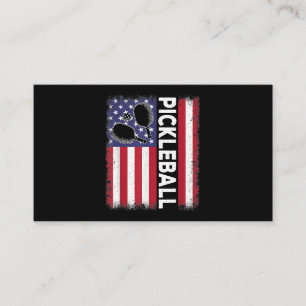 Pickleball Amerikanische Flagge Lustiger Picklebal Visitenkarte