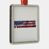 Pickleball Amerikanische Flagge Ornament Aus Metall (Rechts)