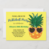 Pickleball Ananas B'day Einladung + UAWG (Vorderseite)