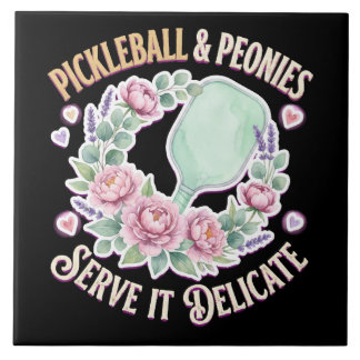 Pickleball And Peonies Serve It Delicate Fliese