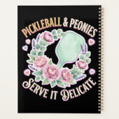 Pickleball And Peonies Serve It Delicate Planer (Rückseite)