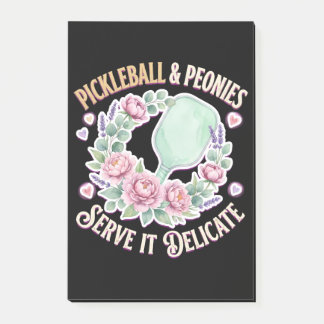 Pickleball And Peonies Serve It Delicate Post-it Klebezettel