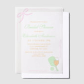 Pickleball and Prosecco Bridal Shower Pergament Einladungen (Versetzt)