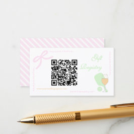 Pickleball and Prosecco Bridal Shower Registry Begleitkarte