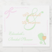 Pickleball and Prosecco Bridal Shower Schaumweinetikett (Einzelnes Label)
