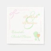 Pickleball and Prosecco Bridal Shower Serviette (Vorderseite)