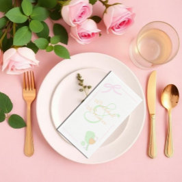 Pickleball and Prosecco Bridal Shower Serviette