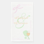 Pickleball and Prosecco Bridal Shower Serviette (Vorderseite)
